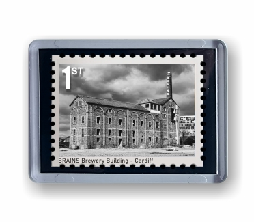 Brains Brewery Building Small fridge magnet